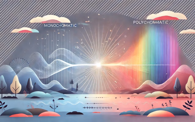 lumière monochromatique polychromatique