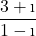 \dfrac{3+\i}{1-\i}