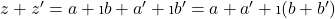 z+z'=a+\i b+a'+\i b'=a+a'+\i(b+b')