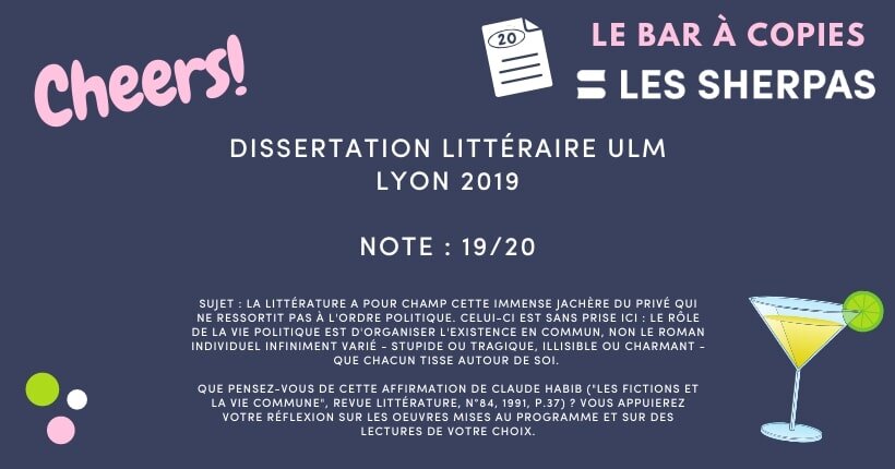 sujet dissertation littéraire ulm lyon 2019 19 sur 20