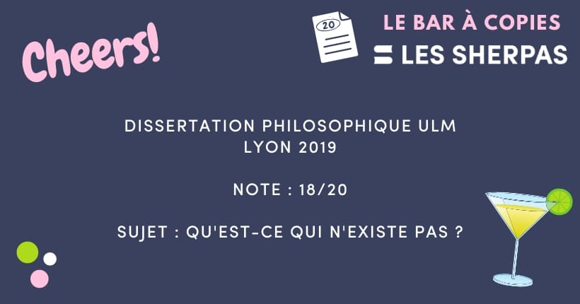 Corrigé de Dissertation Philosophique ULM – Lyon 2019 noté 18/20