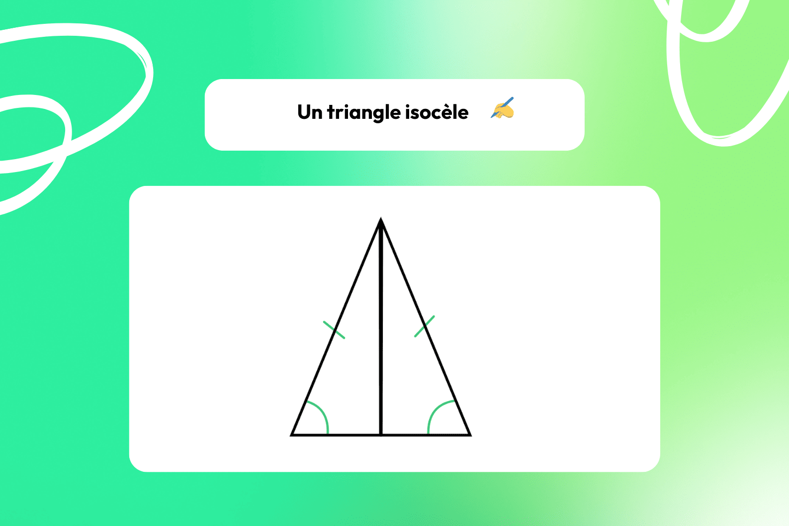 Un triangle isocèle.